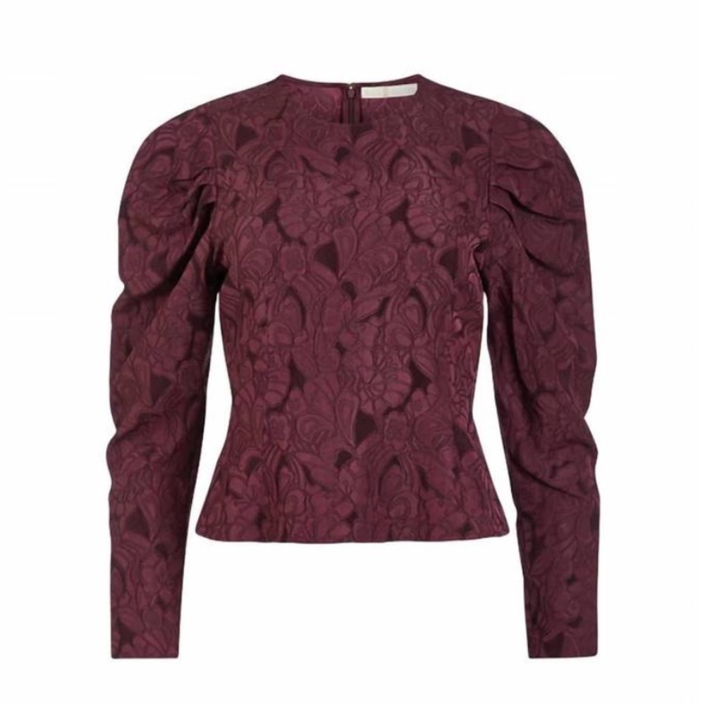 MARIE OLIVER ingrid top in merlot